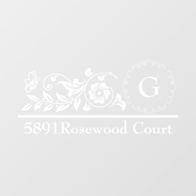 Vinilos Para Cristales Personalized Monogram Mailbox (Hoja)