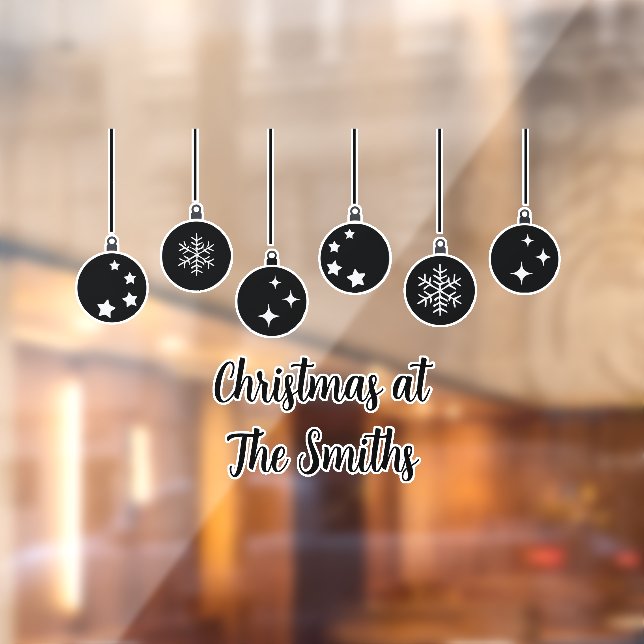 Vinilos Para Cristales Personalized Ornament Christmas Window Cling (Hoja 2)