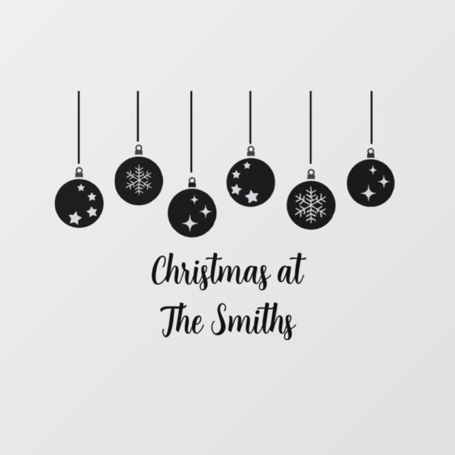 Vinilos Para Cristales Personalized Ornament Christmas Window Cling (Hoja)