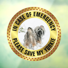 Vinilos Para Cristales Pet Safety Alert Custom First Responder Dog Photo