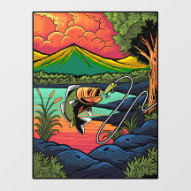 Pez de pesca tomando el señuelo deportes de pescad