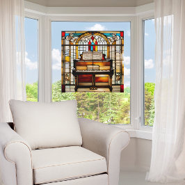 Vinilos Para Cristales Piano vertical de vidrio con manchas falsas