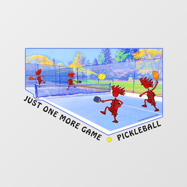 Vinilos Para Cristales PICKLEBALL One More Game Window Cling (Hoja)