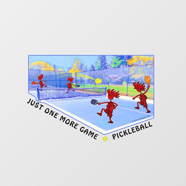 Vinilos Para Cristales PICKLEBALL One More Game Window Cling (Hoja)
