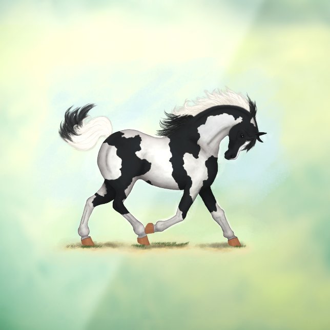 Vinilos Para Cristales Piebald Overo Pinto Horse Decal (Hoja 3)