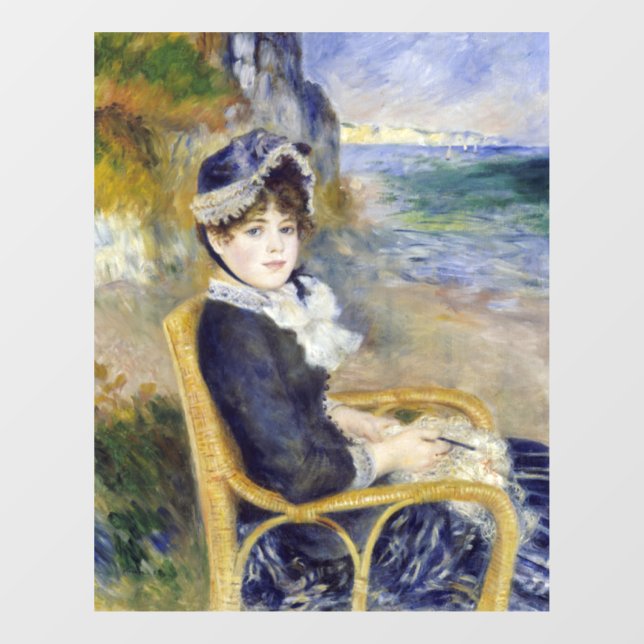 Vinilos Para Cristales Pierre-Auguste Renoir - A orillas del mar (Hoja)