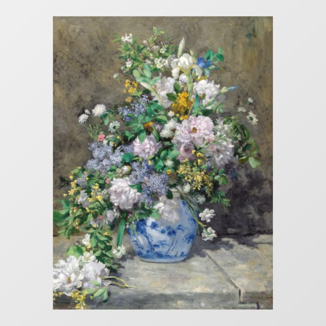 Vinilos Para Cristales Pierre-Auguste Renoir - Bouquet de primavera (Hoja)