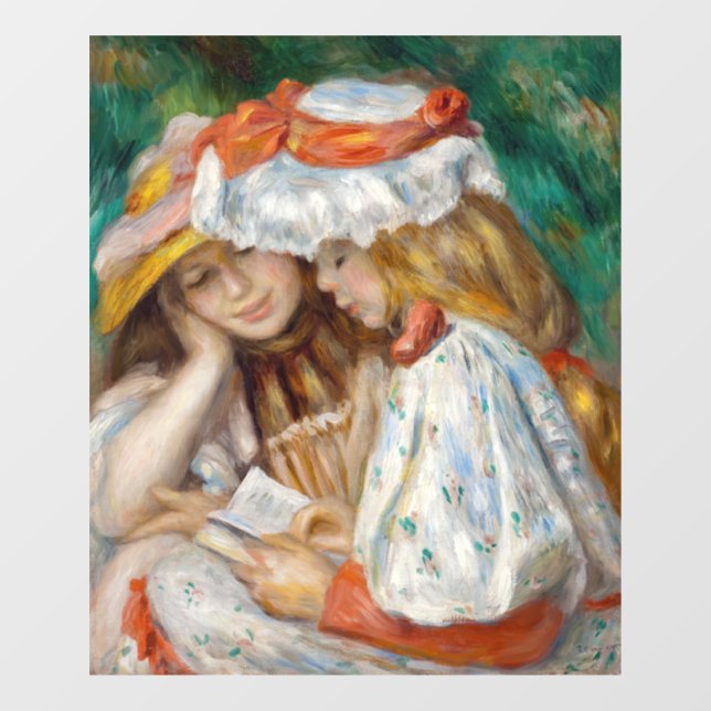 Vinilos Para Cristales Pierre-Auguste Renoir - Dos Chicas leyendo (Hoja)