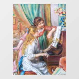 Vinilos Para Cristales Pierre Auguste Renoir - Jóvenes Chicas en el piano