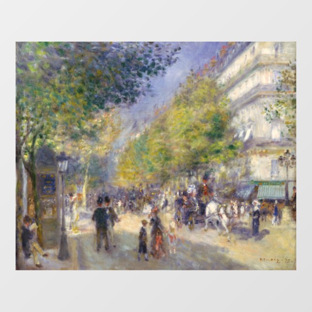 Vinilos Para Cristales Pierre-Auguste Renoir - París, Grands Boulevards (Hoja)