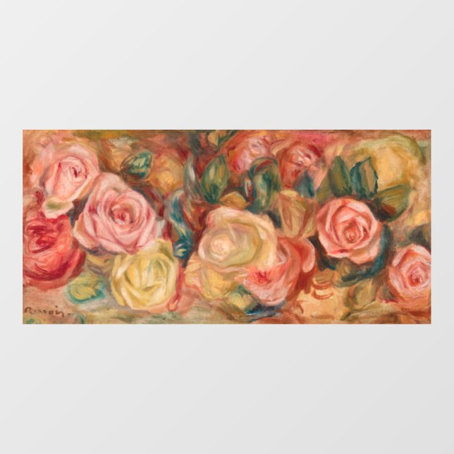 Vinilos Para Cristales Pierre-Auguste Renoir - Rosas (Hoja)