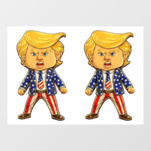 Vinilos Para Cristales Pin de solapa de Trump feliz MAGA bandera de EE. U