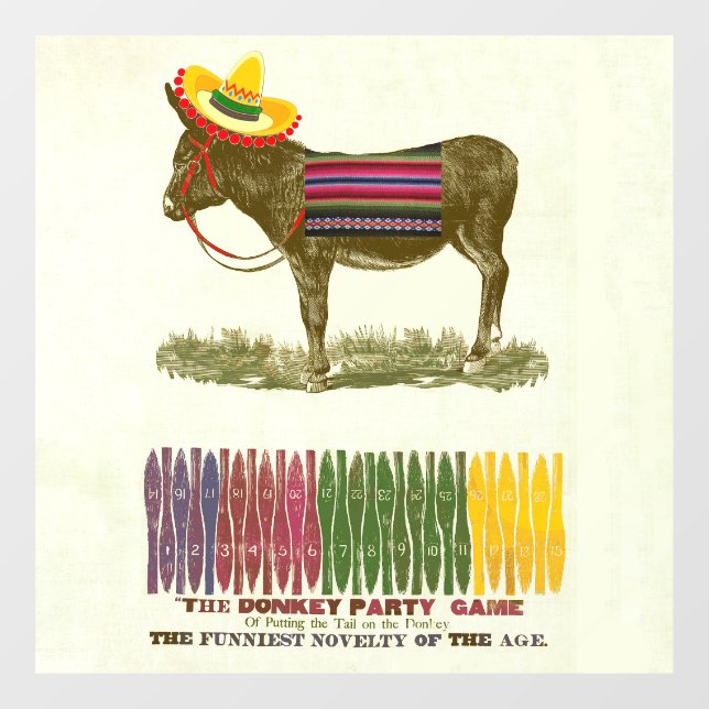 Vinilos Para Cristales Pin the tail on the Donkey (Hoja)