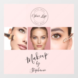 Vinilos Para Cristales  Pink Black Script Your Logo 3 Photo Makeup