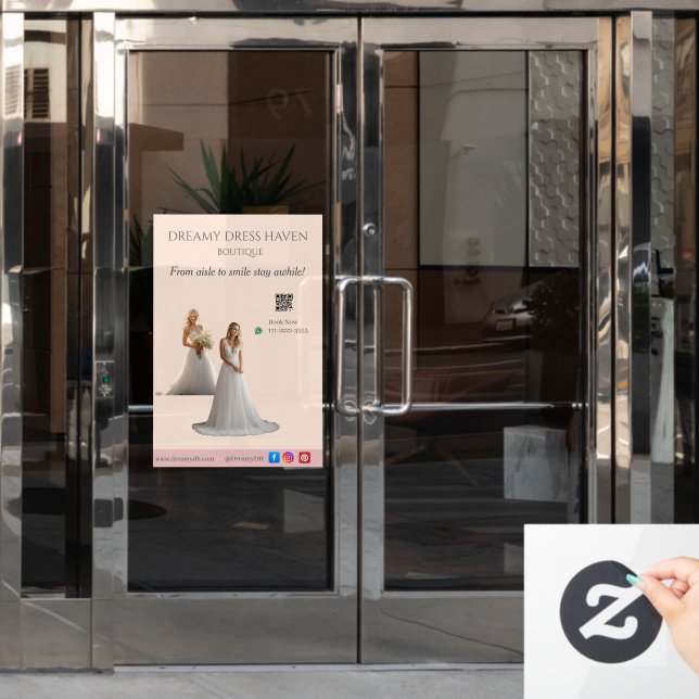 Vinilos Para Cristales Pink Bridal Bliss Celebrate Love Happiness Wedding (Puerta de oficina)