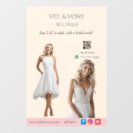 Vinilos Para Cristales Pink Bridal Bliss Celebrate Love Happiness Wedding