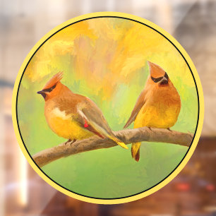Vinilos Para Cristales Pintado de Waxwing Cedar - Pájaro salvaje A origin