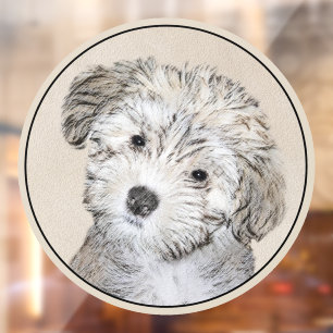 Vinilos Para Cristales Pintura de cachorro Havanés - Arte de perro origin