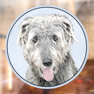 Vinilos Para Cristales Pintura de Irish Wolfhound - Arte de perro origina