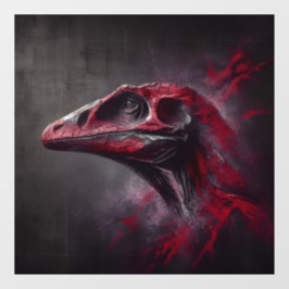 Vinilos Para Cristales Pintura de la cabeza de los dinosaurios extinguida