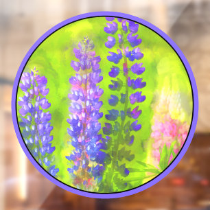 Vinilos Para Cristales Pintura de Lupine - Arte original de las flores