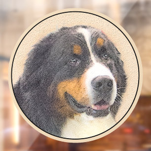 Vinilos Para Cristales Pintura de perro de montaña 2 de Bernese - Arte de