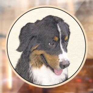 Vinilos Para Cristales Pintura de perro de montaña de Bernese - Arte de p