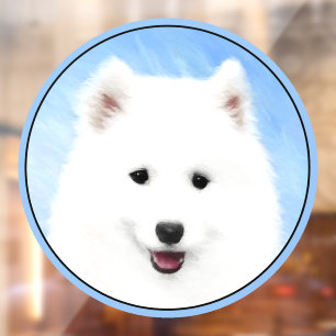 Vinilos Para Cristales Pintura de pimienta de Samoyed - Arte Perro Origin