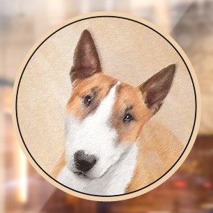 Vinilos Para Cristales Pintura en miniatura de Bull Terrier - Arte origin