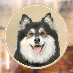 Vinilos Para Cristales Pintura finlandesa de Lapphund - Arte de Perro ori
