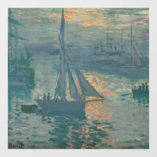 Vinilos Para Cristales Pintura Impresionismo Marino Amanecer Monet