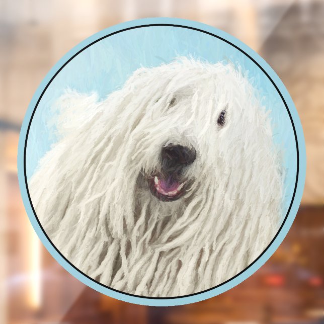 Vinilos Para Cristales Pintura Komondor - Arte Perro Original Cuto (Hoja 2)