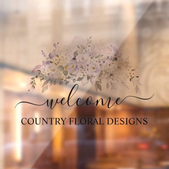 Vinilos Para Cristales PixDezines Acuarela Rosas púrpura Hydrangeas (Hoja 2)