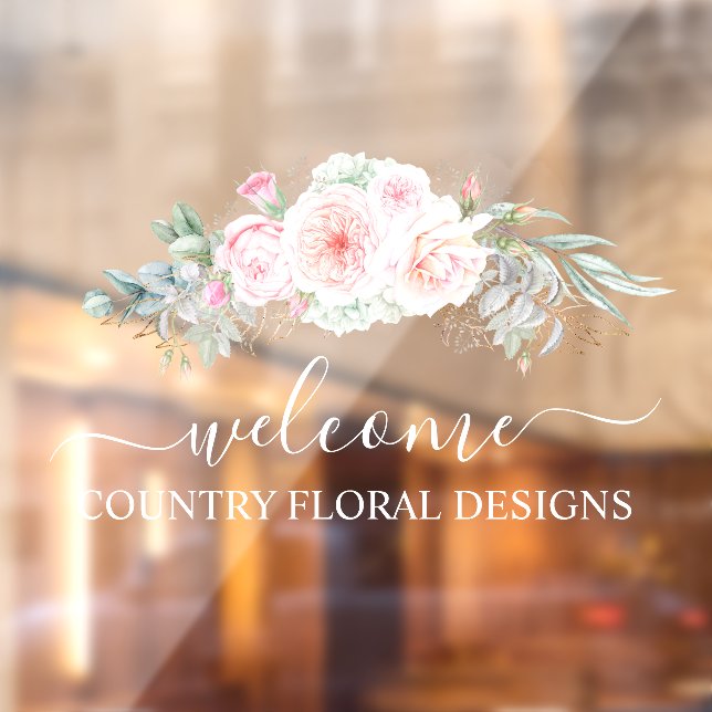 Vinilos Para Cristales PixDezines Watercolor Peonies Eucalyptus Window Cl (Hoja 2)