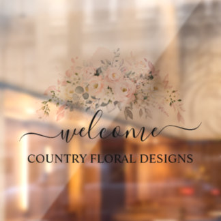Vinilos Para Cristales PixDezines Watercolor Rubor Rosas Hydrangeas