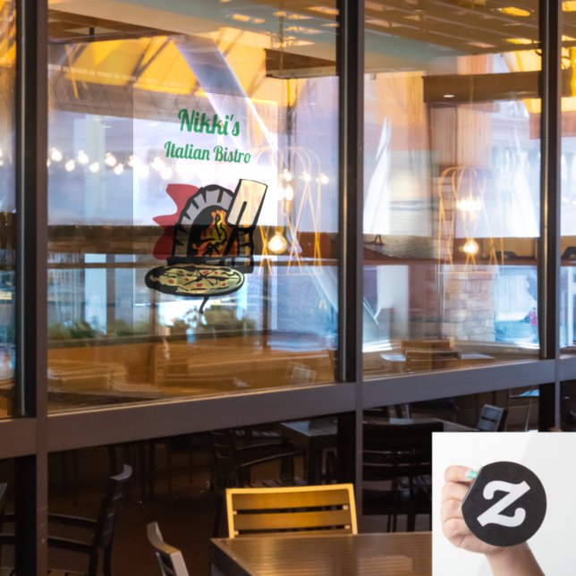 Vinilos Para Cristales Pizza Oven personalizado (ventana del restaurante)