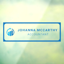 Placa de nombre | Logotipo de negocio de Glass Doo