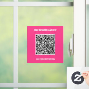 Vinilos Para Cristales Plantilla de adhesivo de ventana con código QR y t