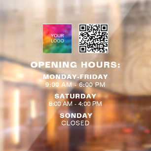 Vinilos Para Cristales Plantilla de código QR de logotipo personalizado H