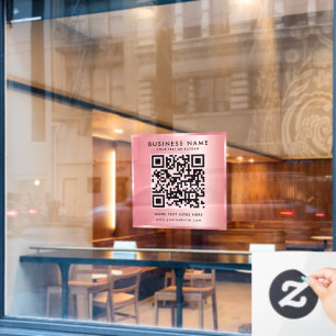 Vinilos Para Cristales Plantilla de logotipo de código QR de texto person