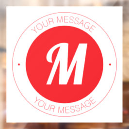 Vinilos Para Cristales Plantilla de Monograma y Texto Circular de persona