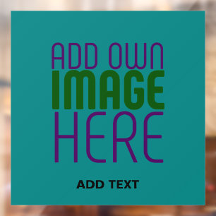 VINILOS PARA CRISTALES PLANTILLA DE TEXTO DE IMAGEN VERDE TEAL EDITABLE M