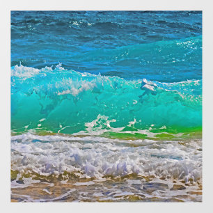 Vinilos Para Cristales Playa Calmadora Turquesa Waves Art