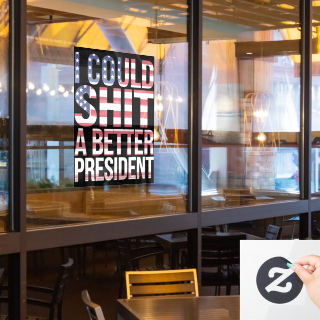 Vinilos Para Cristales Podría Caminar Un Mejor Presidente Contra Trump (ventana del restaurante)