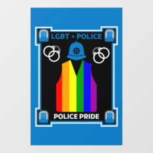 Vinilos Para Cristales Policía del Orgullo Gay LGBT+