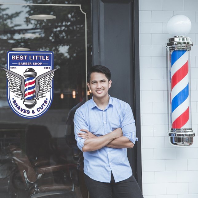 Vinilos Para Cristales Polo tradicional de la Barbería clásica personaliz (Subido por el creador)