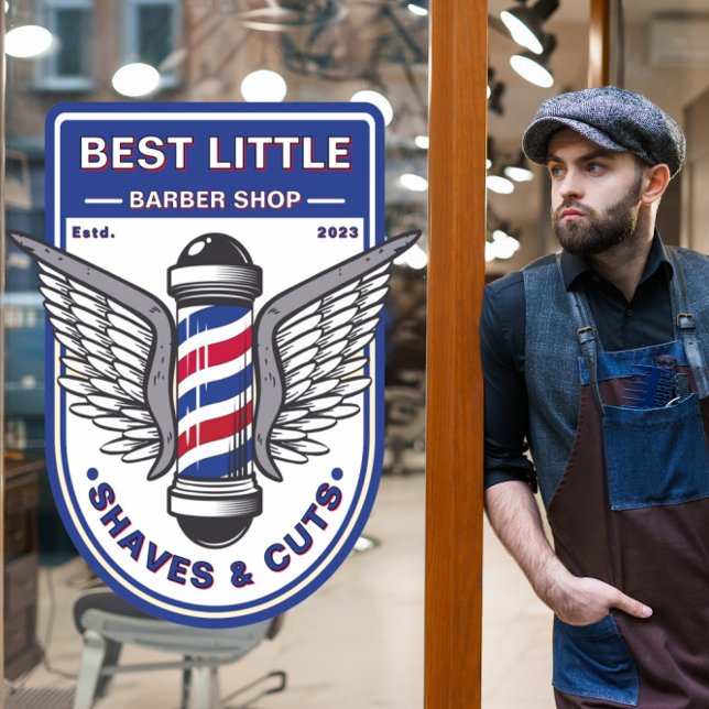 Vinilos Para Cristales Polo tradicional de la Barbería clásica personaliz (Subido por el creador)
