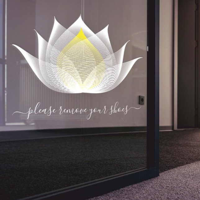 Vinilos Para Cristales Por favor, elimine sus zapatos Lotus Flower Yoga S (Subido por el creador)