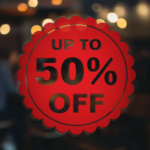 Vinilos Para Cristales Porcentaje de descuento promocional rojo de oferta