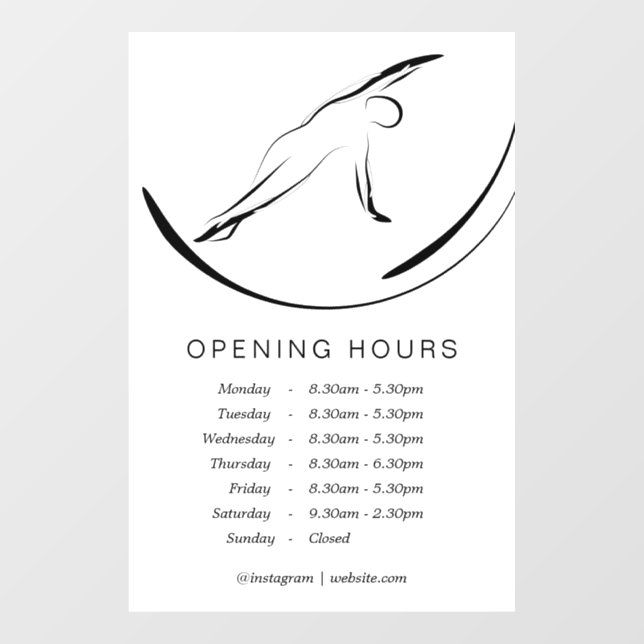 Vinilos Para Cristales Pose Pose Side Bend (Hoja)